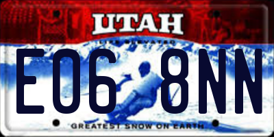 UT license plate E068NN