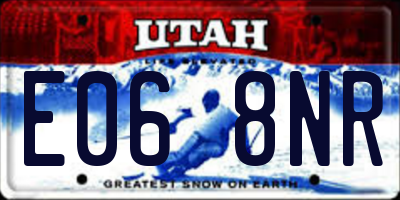 UT license plate E068NR