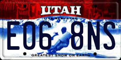 UT license plate E068NS