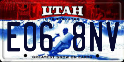 UT license plate E068NV