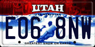 UT license plate E068NW