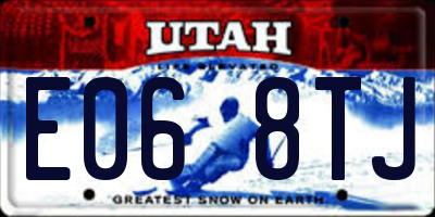 UT license plate E068TJ