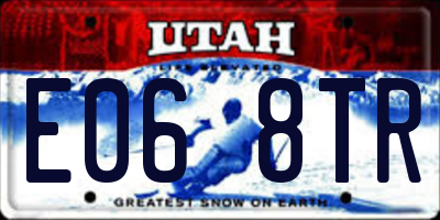UT license plate E068TR
