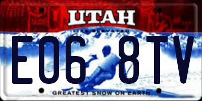 UT license plate E068TV