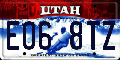 UT license plate E068TZ