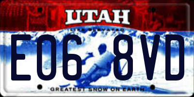 UT license plate E068VD