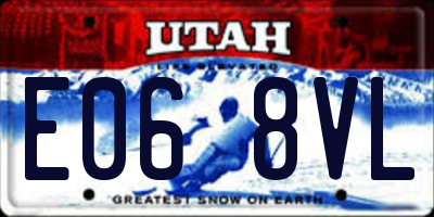 UT license plate E068VL