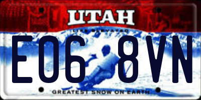 UT license plate E068VN