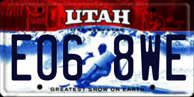 UT license plate E068WE