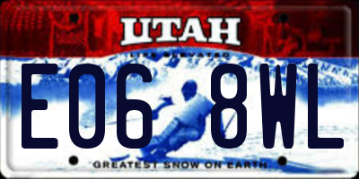 UT license plate E068WL
