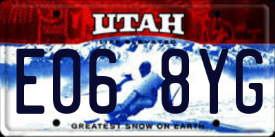 UT license plate E068YG