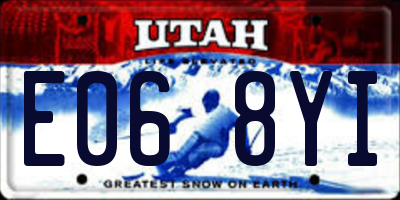 UT license plate E068YI