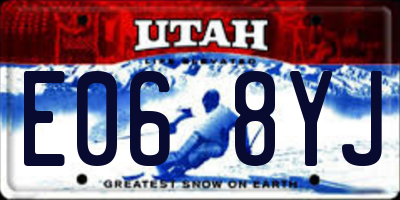 UT license plate E068YJ