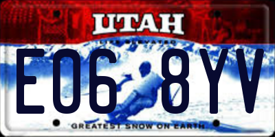 UT license plate E068YV