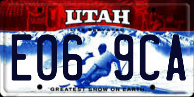 UT license plate E069CA