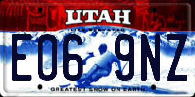 UT license plate E069NZ