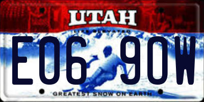 UT license plate E069OW
