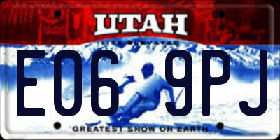 UT license plate E069PJ