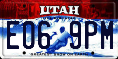 UT license plate E069PM