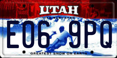 UT license plate E069PQ