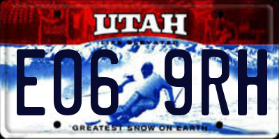 UT license plate E069RH