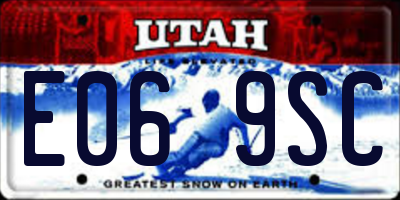 UT license plate E069SC