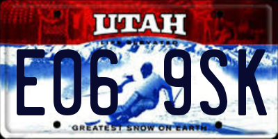 UT license plate E069SK