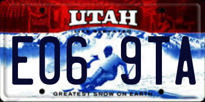 UT license plate E069TA