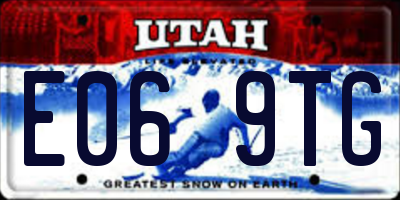 UT license plate E069TG