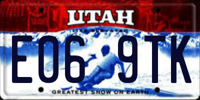UT license plate E069TK