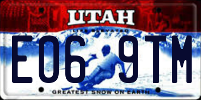 UT license plate E069TM