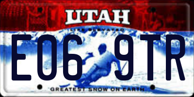 UT license plate E069TR