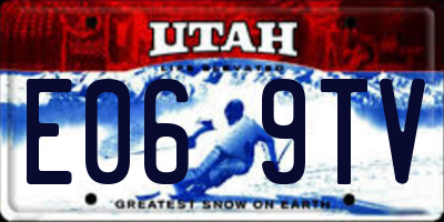 UT license plate E069TV