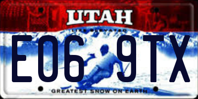 UT license plate E069TX