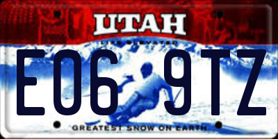UT license plate E069TZ