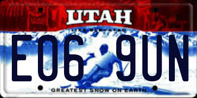 UT license plate E069UN