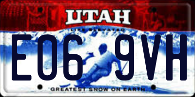 UT license plate E069VH