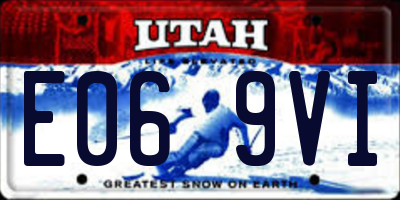 UT license plate E069VI