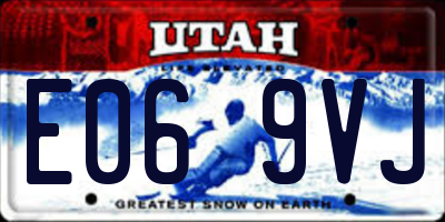 UT license plate E069VJ