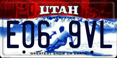 UT license plate E069VL