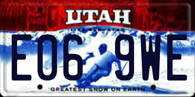 UT license plate E069WE