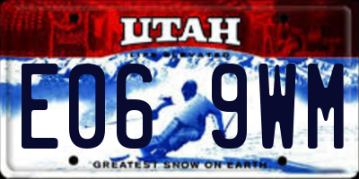 UT license plate E069WM