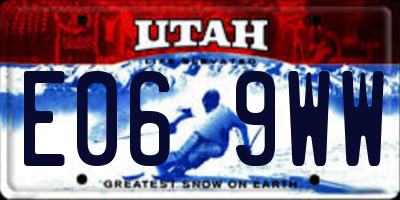 UT license plate E069WW