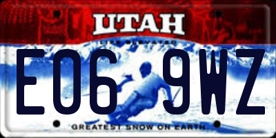 UT license plate E069WZ