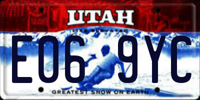 UT license plate E069YC