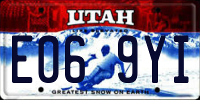 UT license plate E069YI