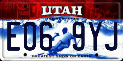 UT license plate E069YJ