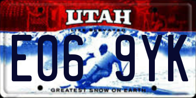UT license plate E069YK