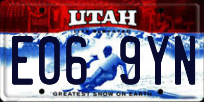 UT license plate E069YN