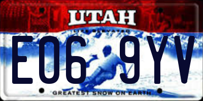 UT license plate E069YV